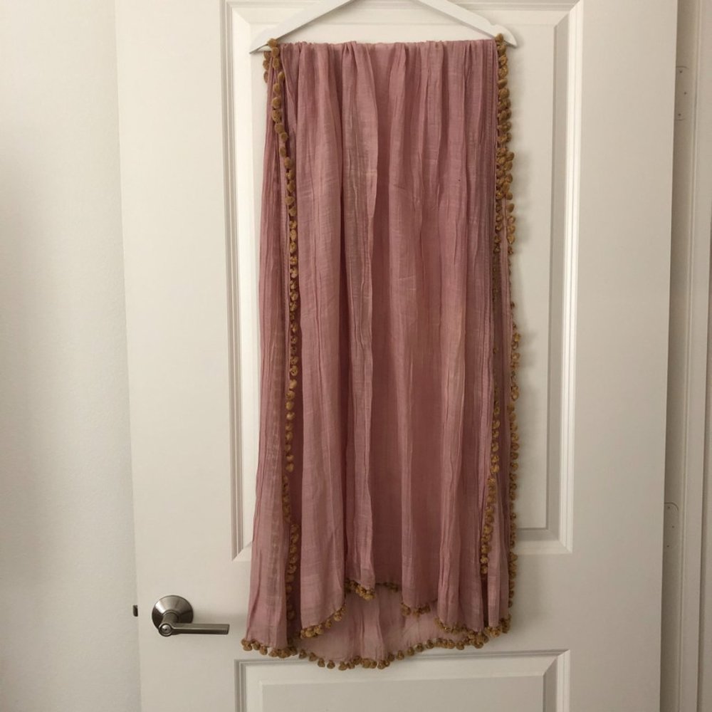 MATTA pom pom scarf shawl